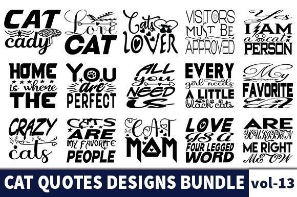 25 CAT Quotes Designs Bundle Review