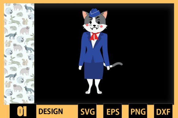 Cat Airline Staff Embroidery Design Review