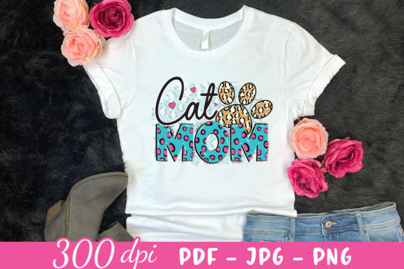 Cat Mom PNG - Cat PNG for Embroidery