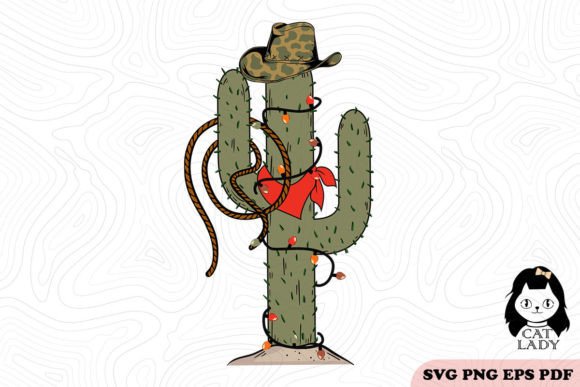 Free Cactus Cowboy Christmas SVG PNG Review