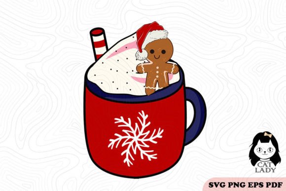Free Hot Cocoa Christmas SVG PNG Review for Embroidery Projects