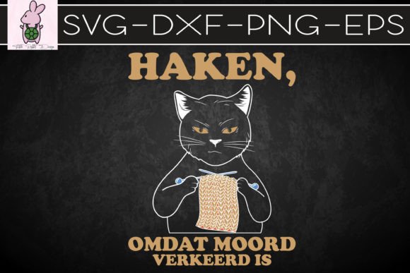 Haken Omdat Noord Verkeerd is Black Cat Embroidery Design